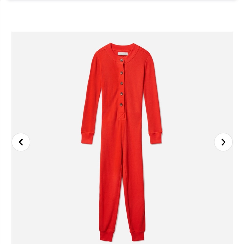 Everlane Waffle Knit Onesie in Currant